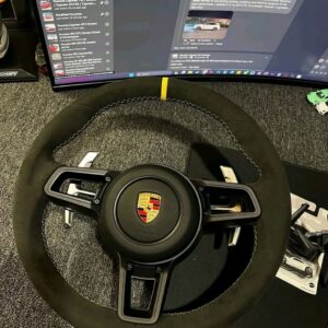 Porsche GT4/GT3 Alcantara steering wheel with airbag setup